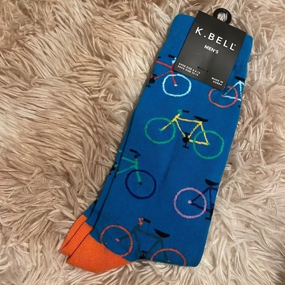 NWT K.Bell Bicycle Crew Socks | Shoe Size 6.5-12 Sock Size 10-13 - Picture 1 of 4